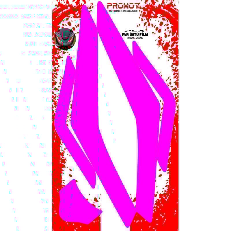 PCX 2025 - 2026 UYUMLU FAR ÜSTÜ ŞEFFAF FİLM STİCKER