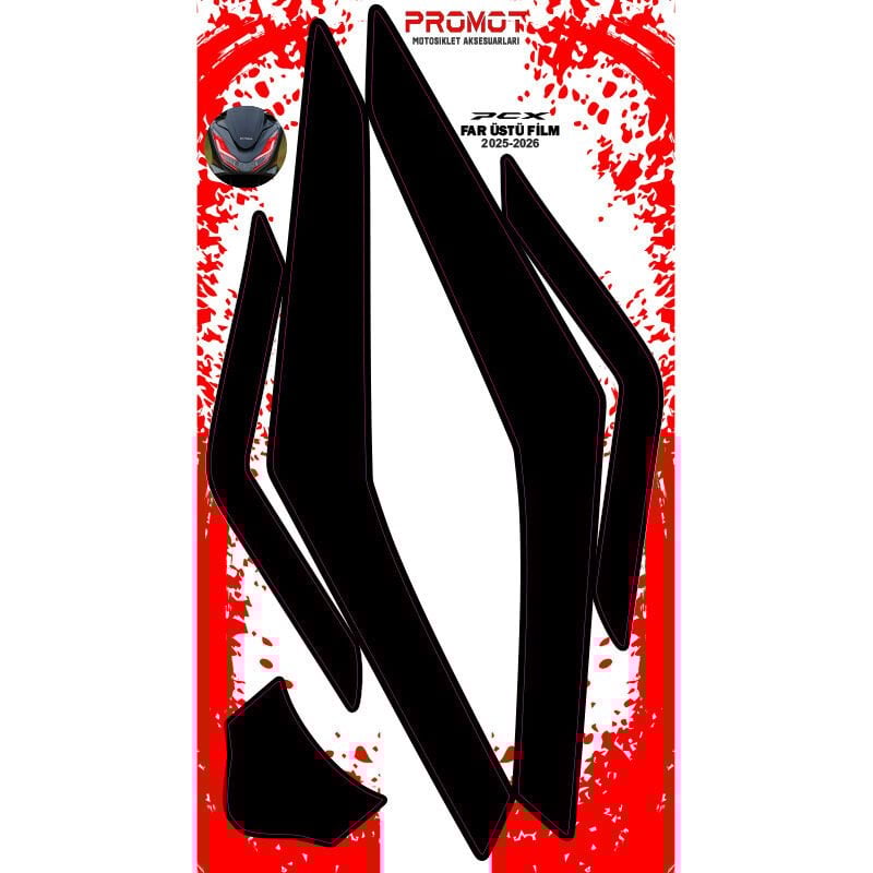 PCX 2025 - 2026 UYUMLU FAR ÜSTÜ ŞEFFAF FİLM STİCKER
