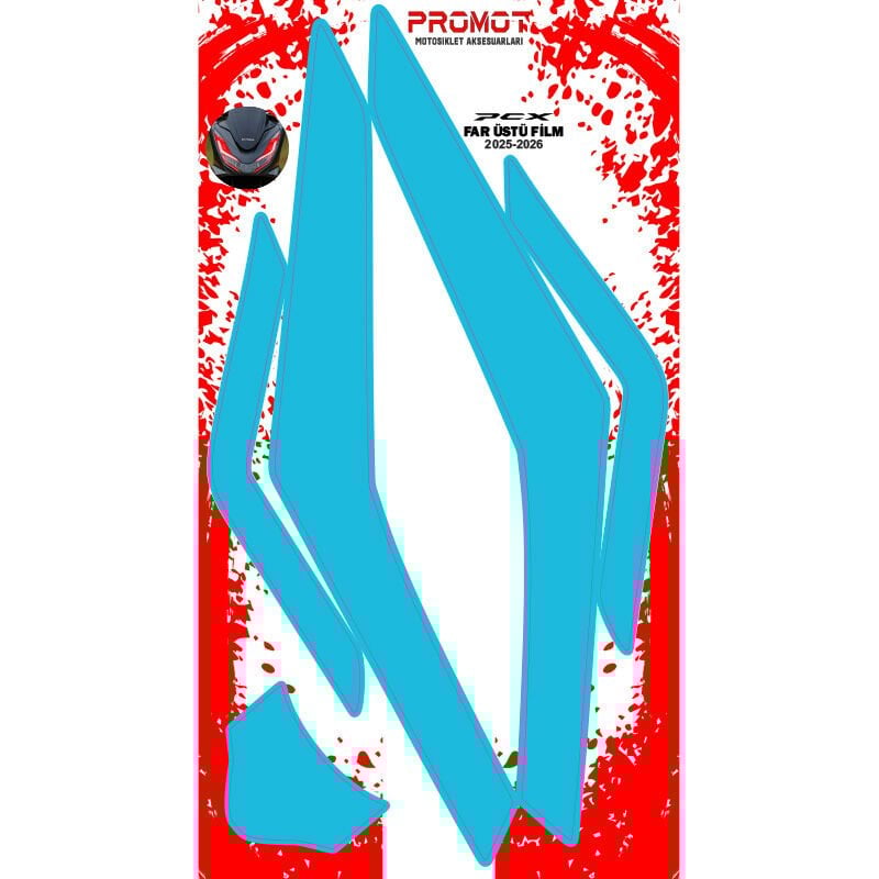 PCX 2025 - 2026 UYUMLU FAR ÜSTÜ ŞEFFAF FİLM STİCKER