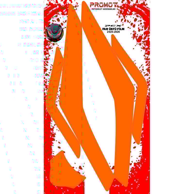 PCX 2025 - 2026 UYUMLU FAR ÜSTÜ ŞEFFAF FİLM STİCKER