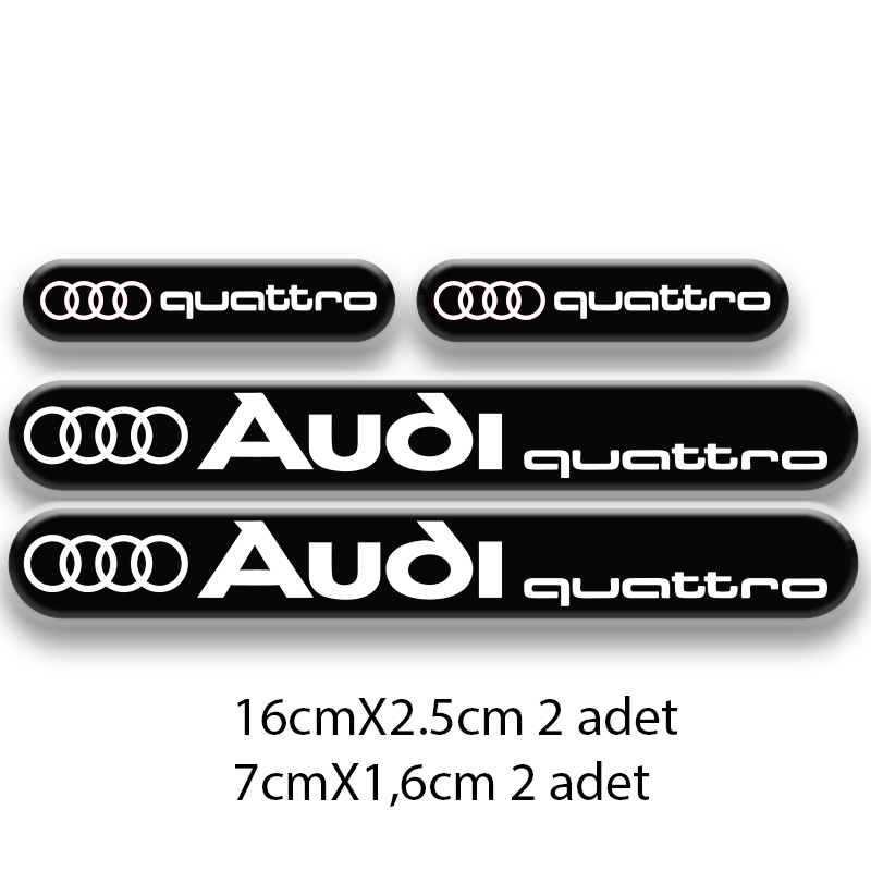 AUDİ 3D DAMLA 4'LÜ STİCKER SET 2
