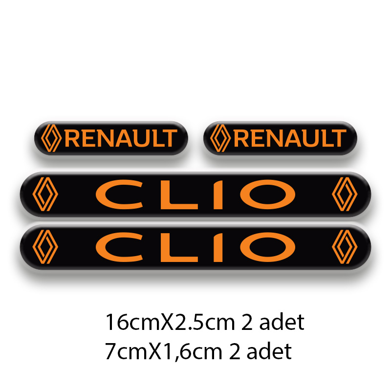 CLİO 3D DAMLA 4'LÜ OTO STİCKER SET 1