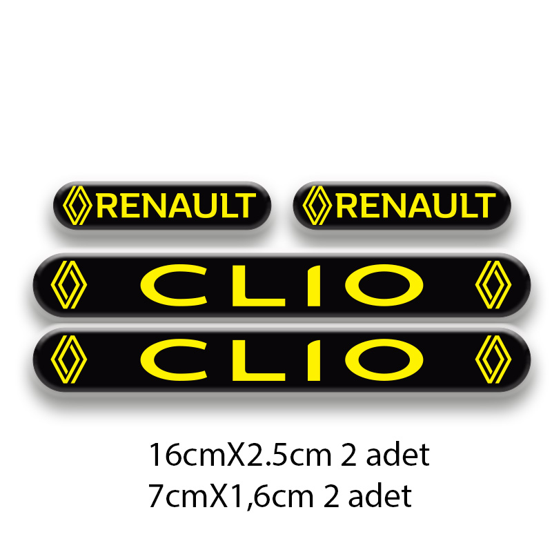 CLİO 3D DAMLA 4'LÜ OTO STİCKER SET 2