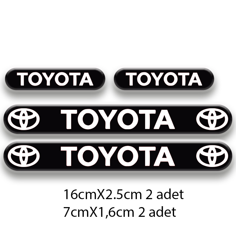 TOYOTA 3D DAMLA 4'LÜ OTO STİCKER SET 2