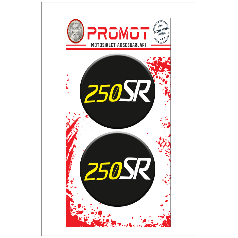CF MOTO 250 SR 3D KABARTMALI DAMLA STİCKER 5CMx5CM 02