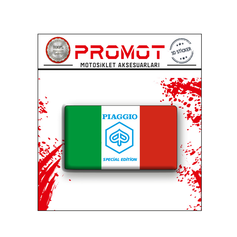 PİAGGİO 3D DAMLA LOGO  STİCKER 7x4CM  1