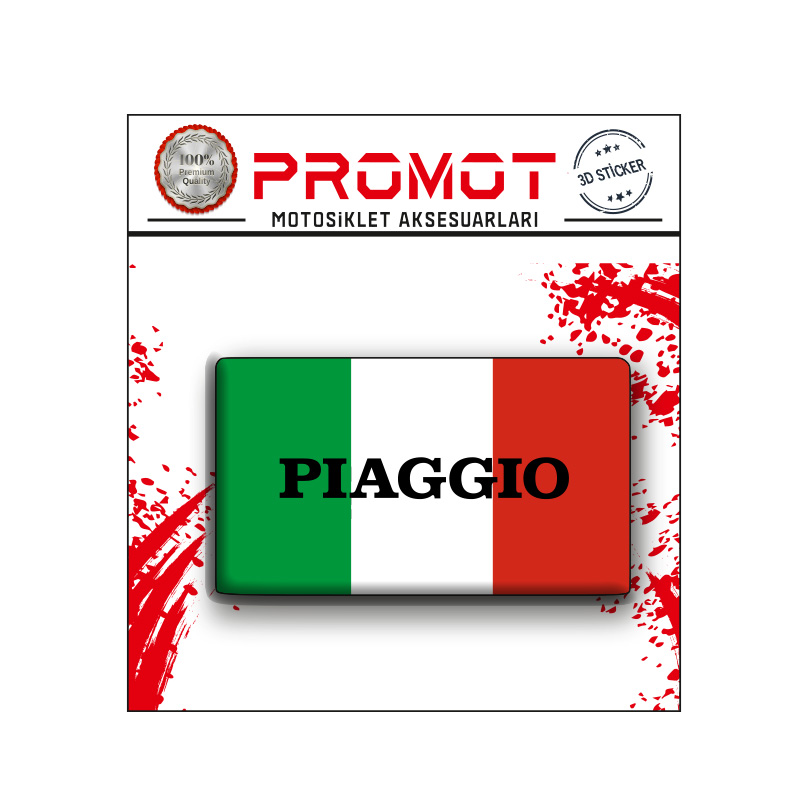 PİAGGİO 3D DAMLA LOGO  STİCKER 7x4CM  2