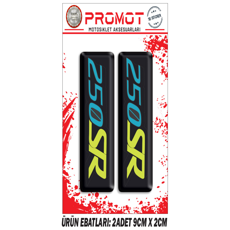 CFMOTO 250 SR ÖN MAŞA 3D KABARTMALI 2'Lİ DAMLA STİCKER 03