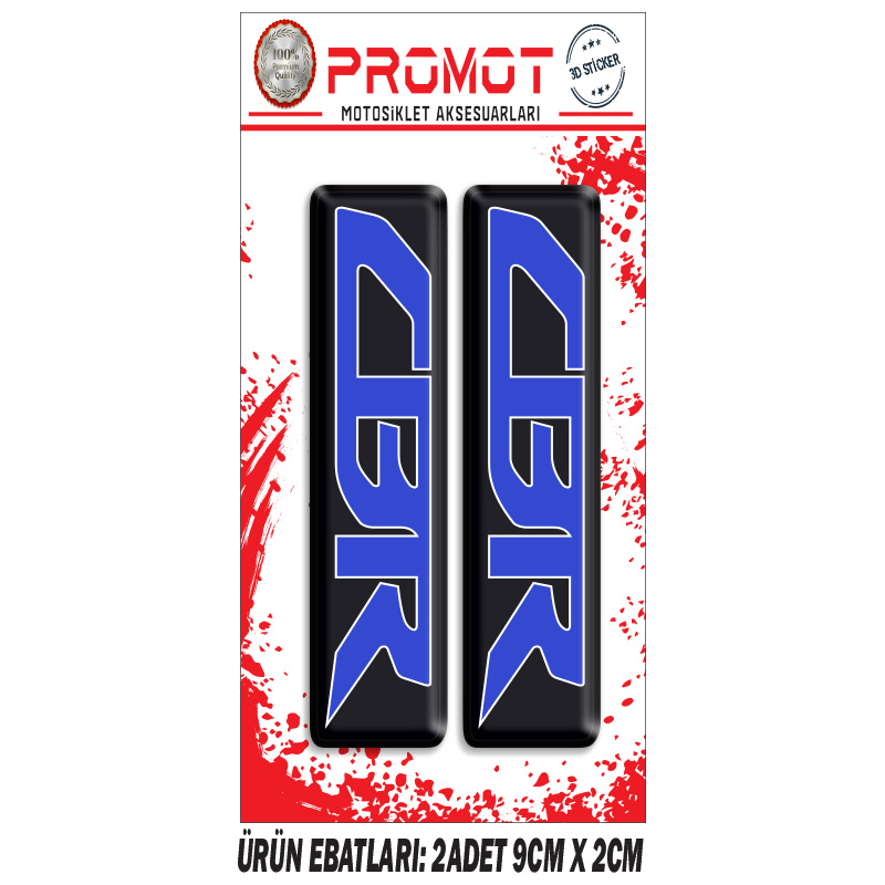 CBR ÖN MAŞA 3D KABARTMALI 2'Lİ DAMLA STİCKER 3