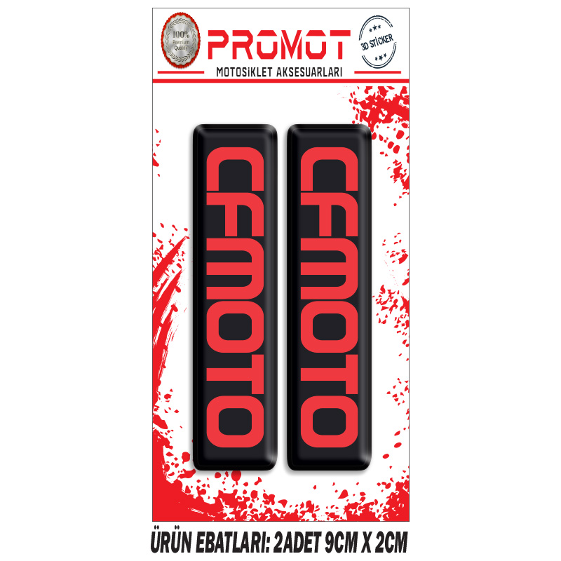CFMOTO ÖN MAŞA 3D KABARTMALI 2'Lİ DAMLA STİCKER 4