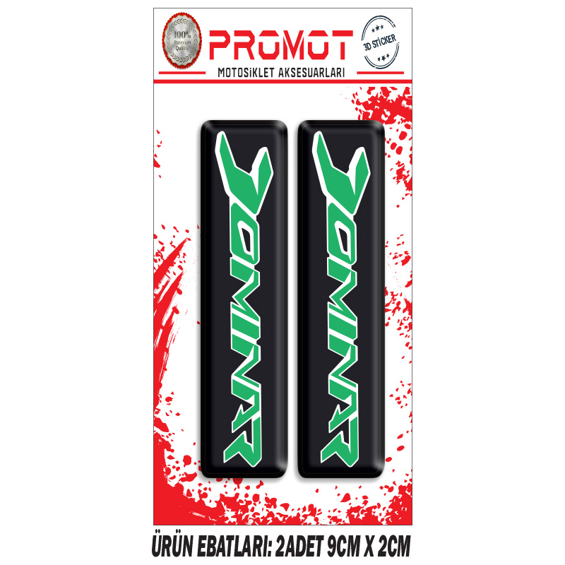 DOMİNAR ÖN MAŞA 3D KABARTMALI 2'Lİ DAMLA STİCKER 3