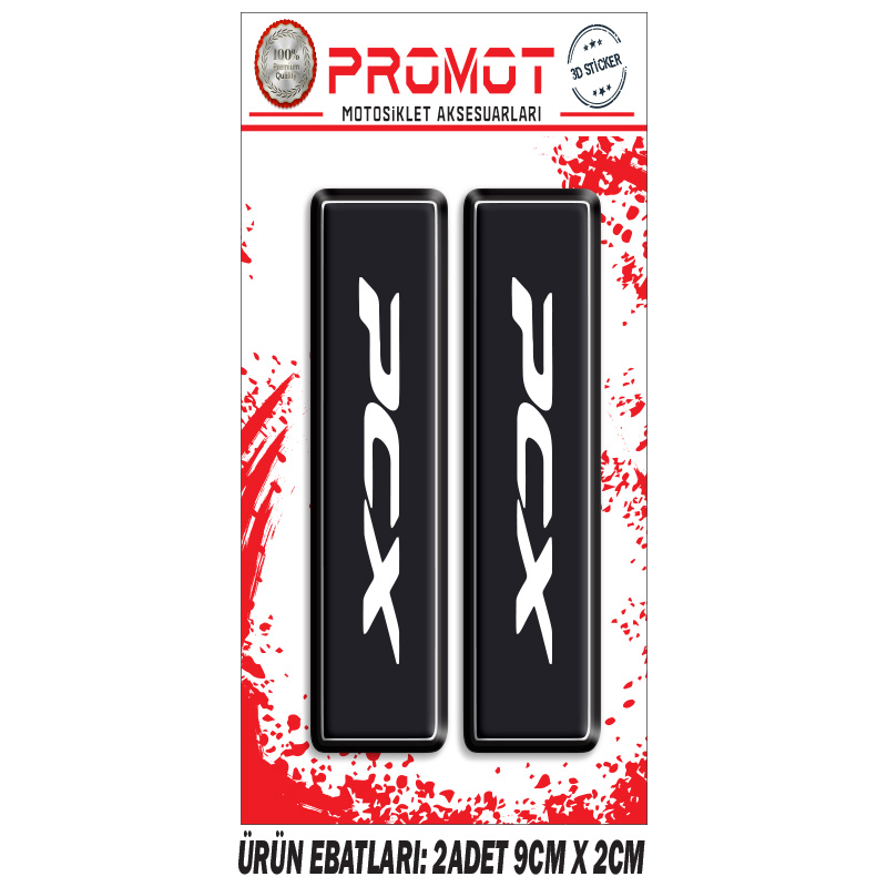 PCX 125-150 ÖN MAŞA 3D KABARTMALI 2'Lİ DAMLA STİCKER 2