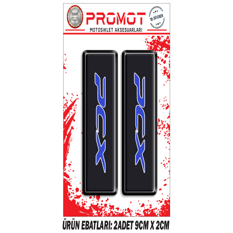 PCX 125-150 ÖN MAŞA 3D KABARTMALI 2'Lİ DAMLA STİCKER 4