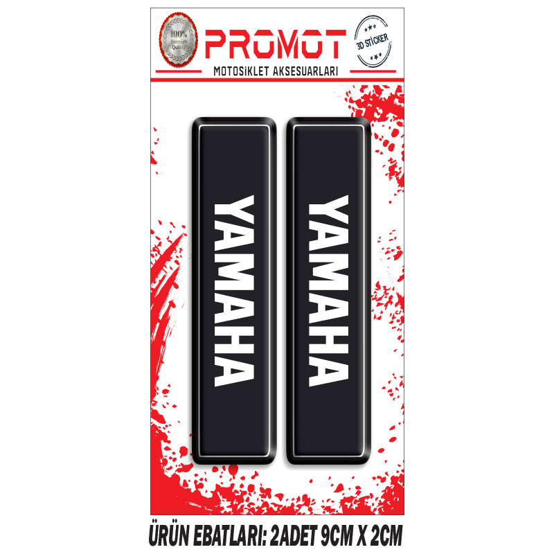 YAMAHA ÖN MAŞA 3D KABARTMALI 2'Lİ DAMLA STİCKER 03