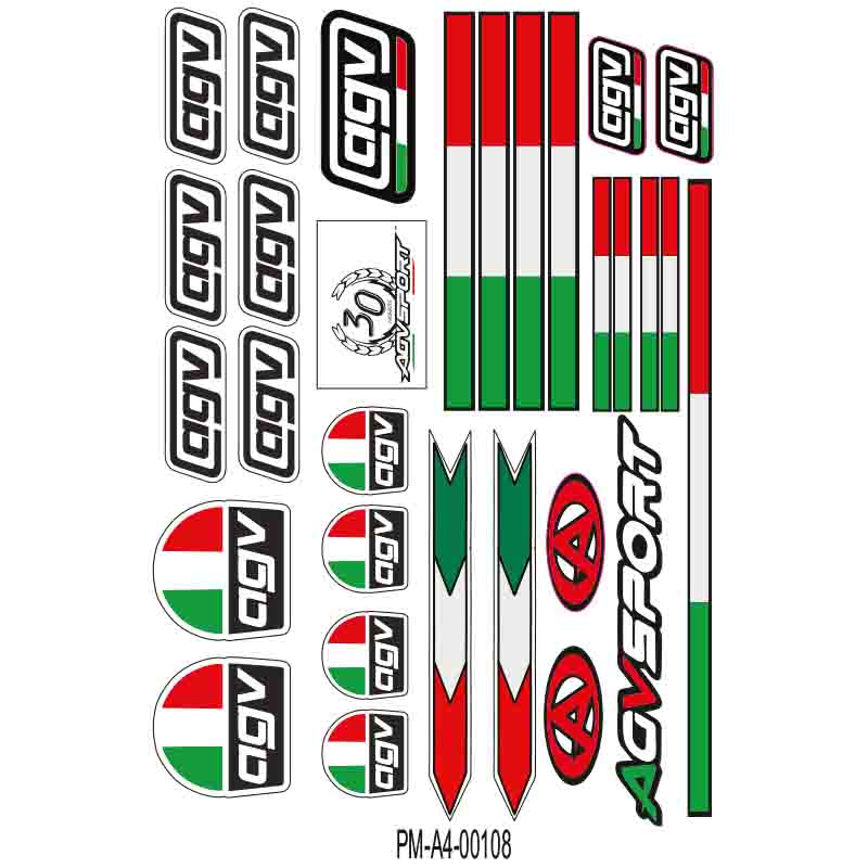 AGV SPORT EKİPMAN KASK MOTORSİKLET STİCKER SETİ 01