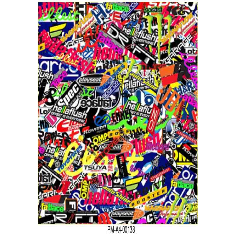 HELLAFLUSH TASARIMLI EKİPMAN KASK MOTORSİKLET STİCKER SETİ 04