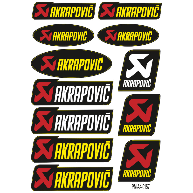 AKRAPOVIC TASARIMLI EKİPMAN KASK MOTORSİKLET STİCKER SETİ 01