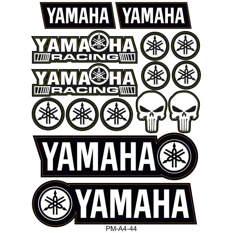 YAMAHA MOTOSİKLET STİCKER SETİ ÇOKLU STİCKER 01