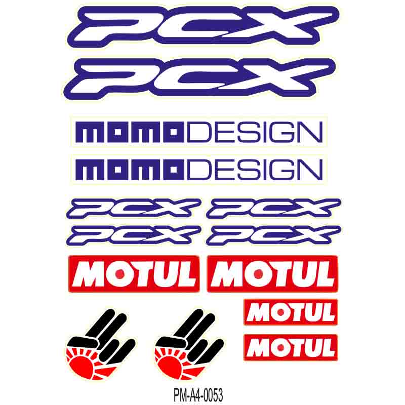 PCX MOMO DESİGN STİCKER SETİ ÇOKLU STİCKER 02