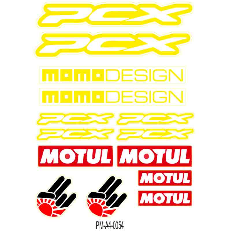 PCX MOMO DESİGN STİCKER SETİ ÇOKLU STİCKER 03