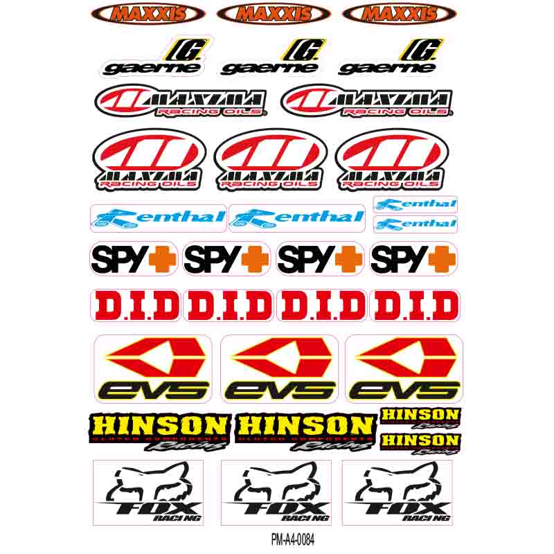 KARIŞIK ÇOKLU EKİPMAN KASK MOTORSİKLET STİCKER SETİ 02