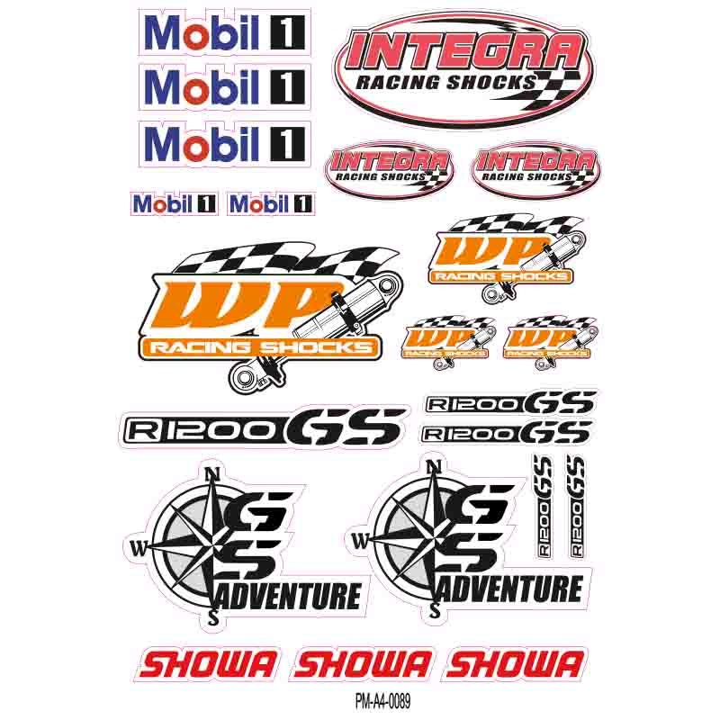 SPONSOR ÇOKLU EKİPMAN KASK MOTORSİKLET STİCKER SETİ 05