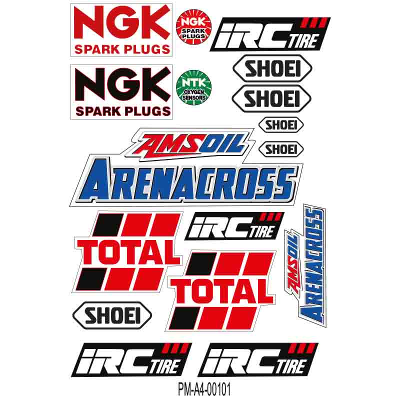 NGK TOTAL SPONSOR EKİPMAN KASK MOTORSİKLET STİCKER SETİ 01
