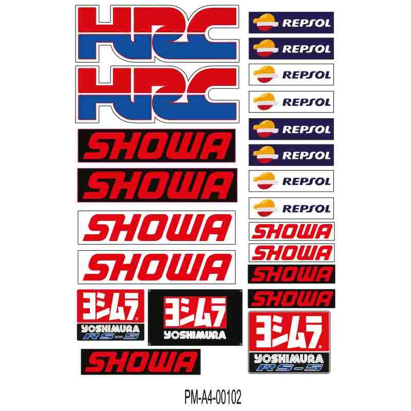 HRC REPSOL SPONSOR EKİPMAN KASK MOTORSİKLET STİCKER SETİ 01