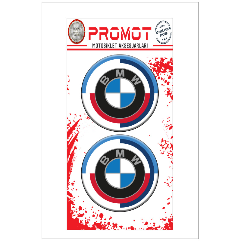 BMW 3D DAMLA 2 Lİ STİCKER LOGO 2