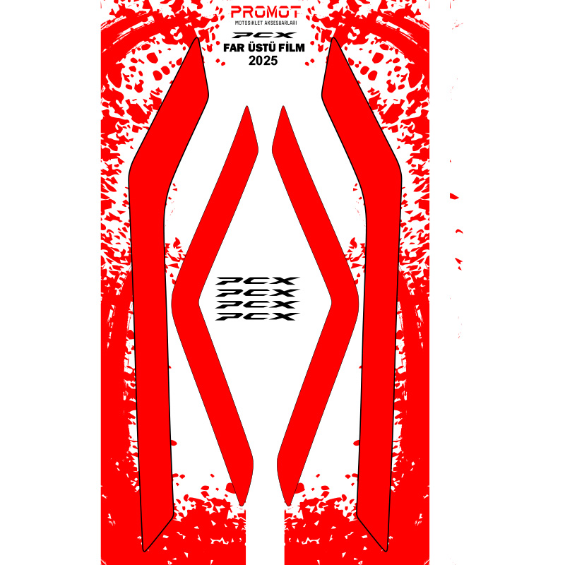 PCX 125/150 UYUMLU FAR KAPLAMA STİCKER 2025 MODEL 1