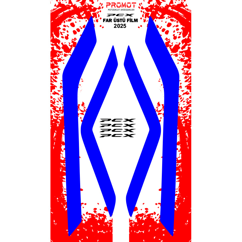 PCX 125/150 UYUMLU FAR KAPLAMA STİCKER 2025 MODEL 2