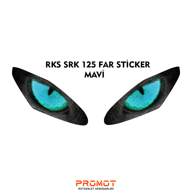 RKS SRK 125R UYUMLU FAR KAPLAMA STİCKER MAVİ