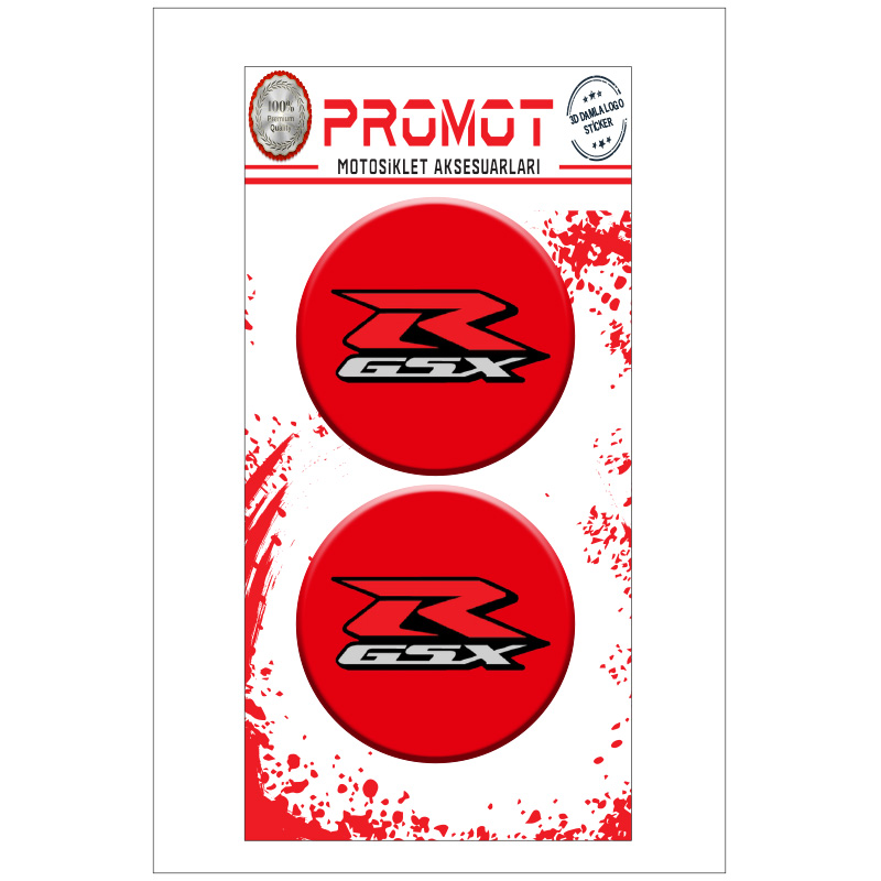 GSXR SUZUKI 3D KABARTMALI DAMLA STİCKER 5CMx5CM 04
