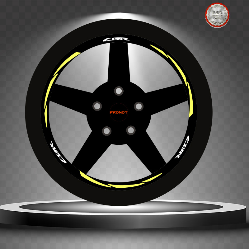 CBR REKLEFTİF SARI 3 PARÇALI JANT ŞERİDİ