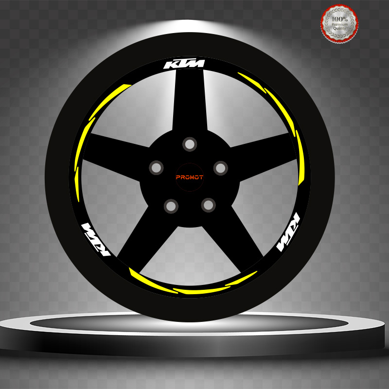 KTM REKLEFTİF SARI 3 PARÇALI JANT ŞERİDİ