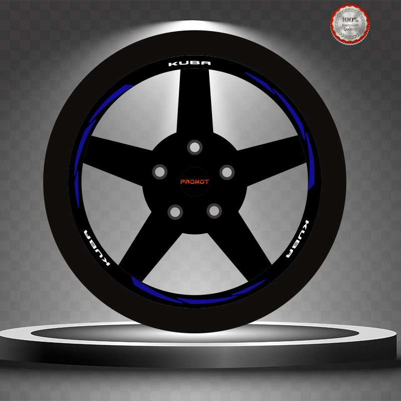 KUBA REKLEFTİF MAVİ 3 PARÇALI JANT ŞERİDİ