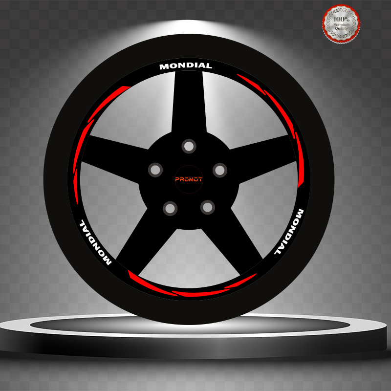 MONDİAL REKLEFTİF KIRMIZI 3 PARÇALI JANT ŞERİDİ