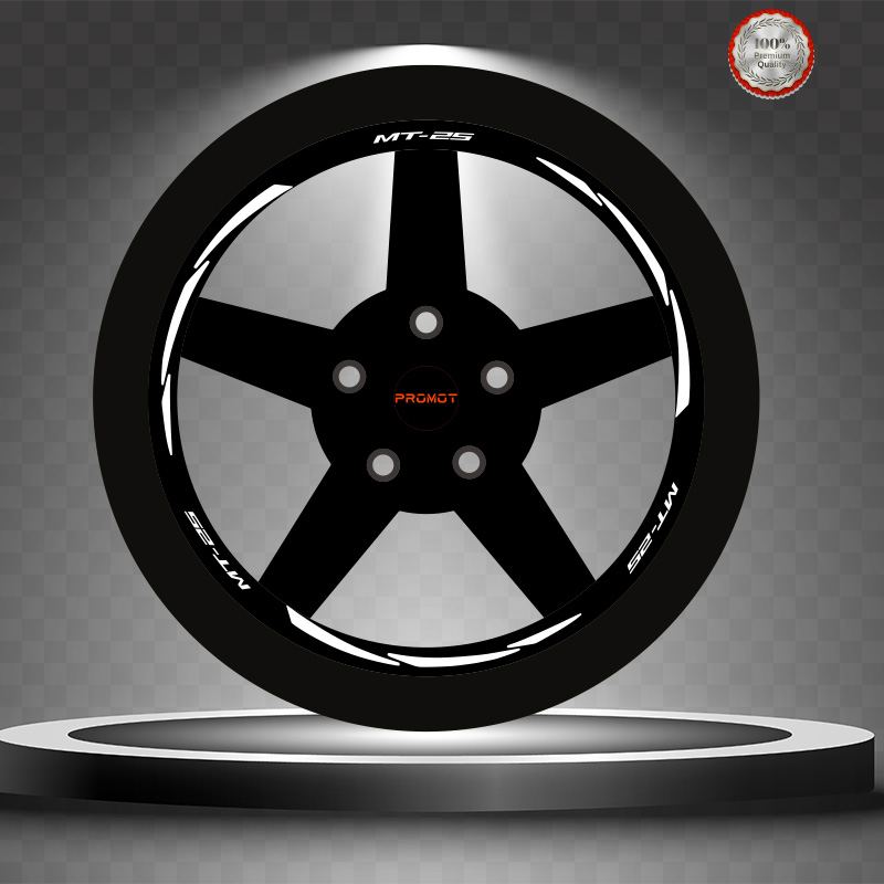 MT25 REKLEFTİF BEYAZ 3 PARÇALI JANT ŞERİDİ