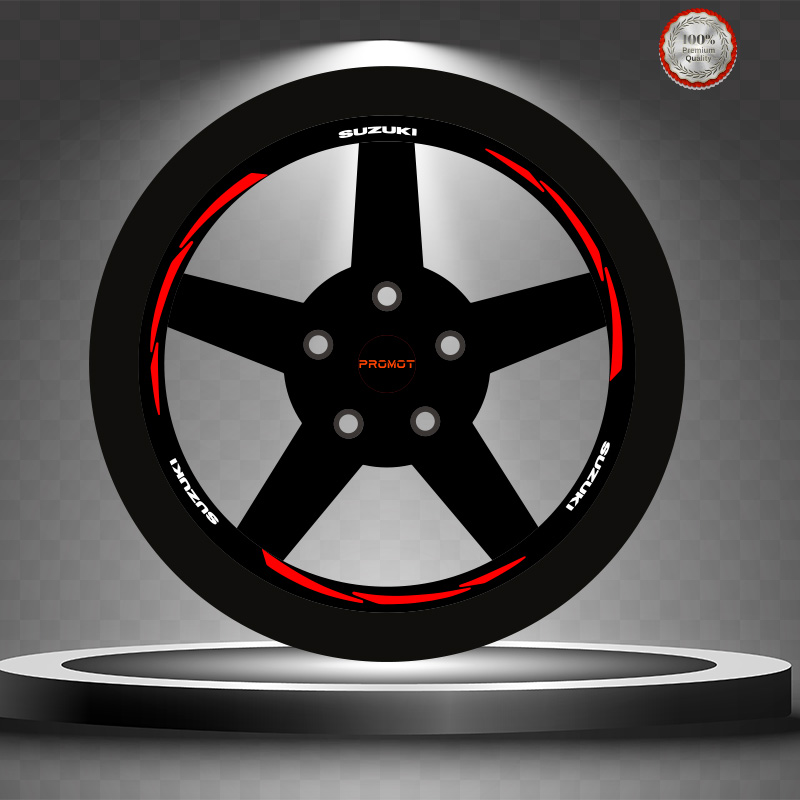 SUZUKİ REKLEFTİF KIRMIZI 3 PARÇALI JANT ŞERİDİ