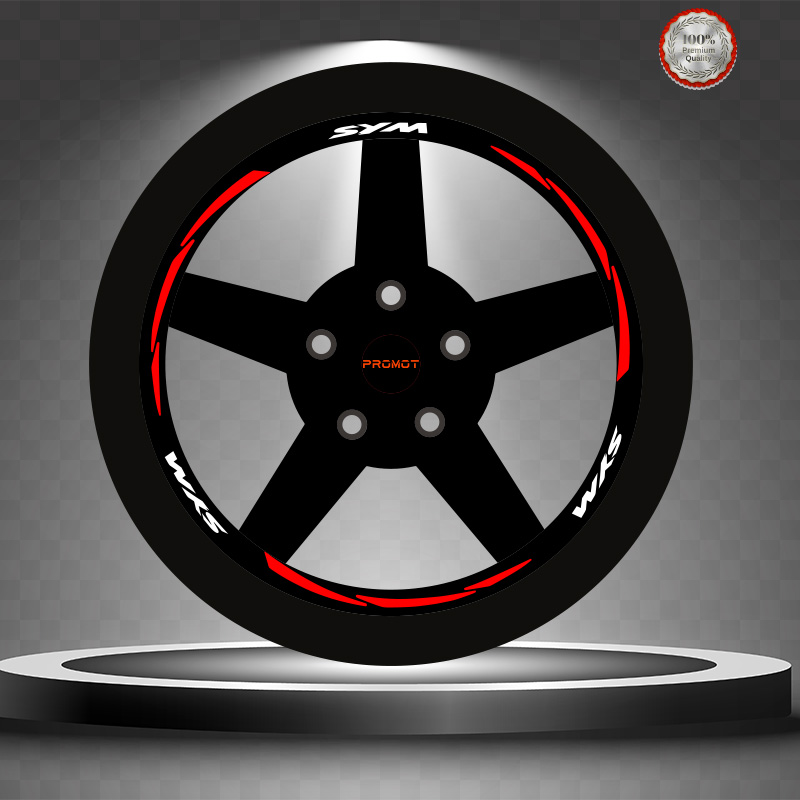 SYM REKLEFTİF KIRMIZI 3 PARÇALI JANT ŞERİDİ