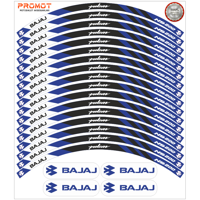 BAJAJ PULSAR NS 200 UYUMLU JANT ŞERİDİ 9