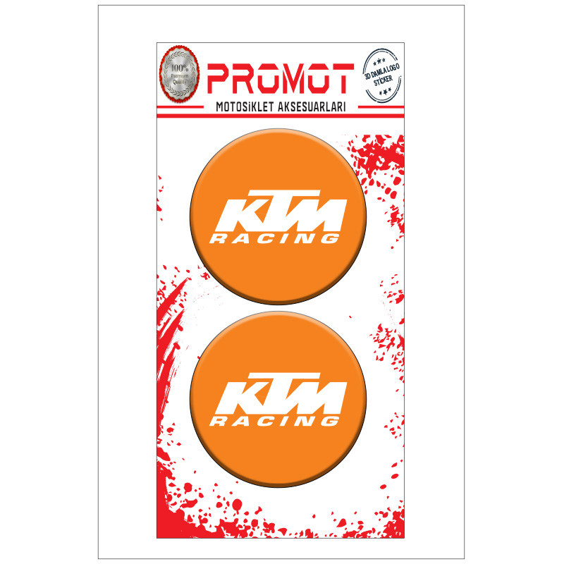 KTM 3D KABARTMALI DAMLA STİCKER 5CMx5CM 03