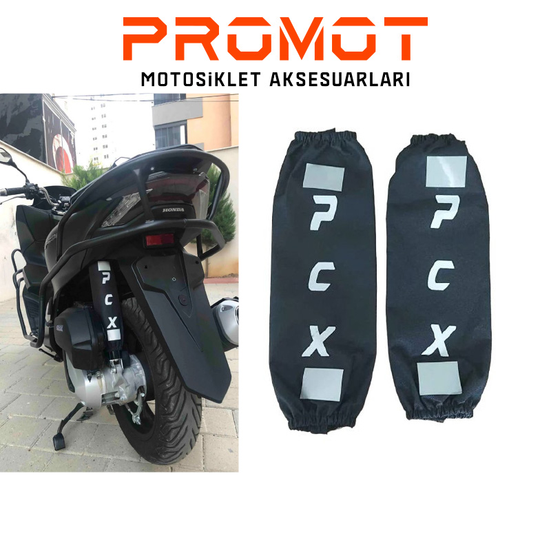 HONDA PCX BEYAZ AMORTİSÖR KILIFI REFLEKTÖRLÜ