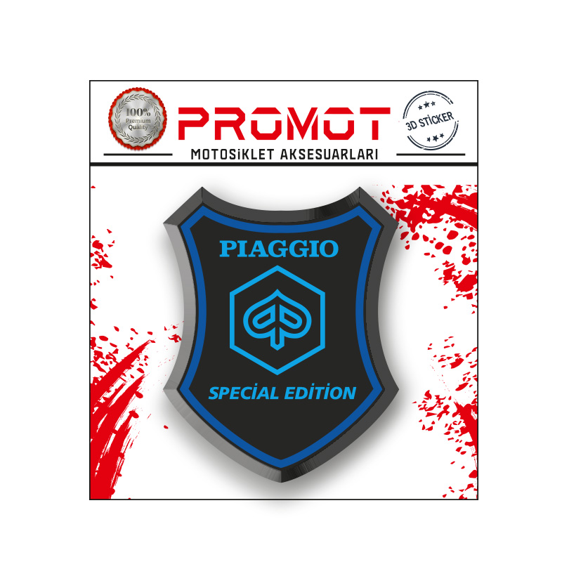 PİAGGİO UYUMLU SPERLİK 3D DAMLA LOGO  STİCKER 3
