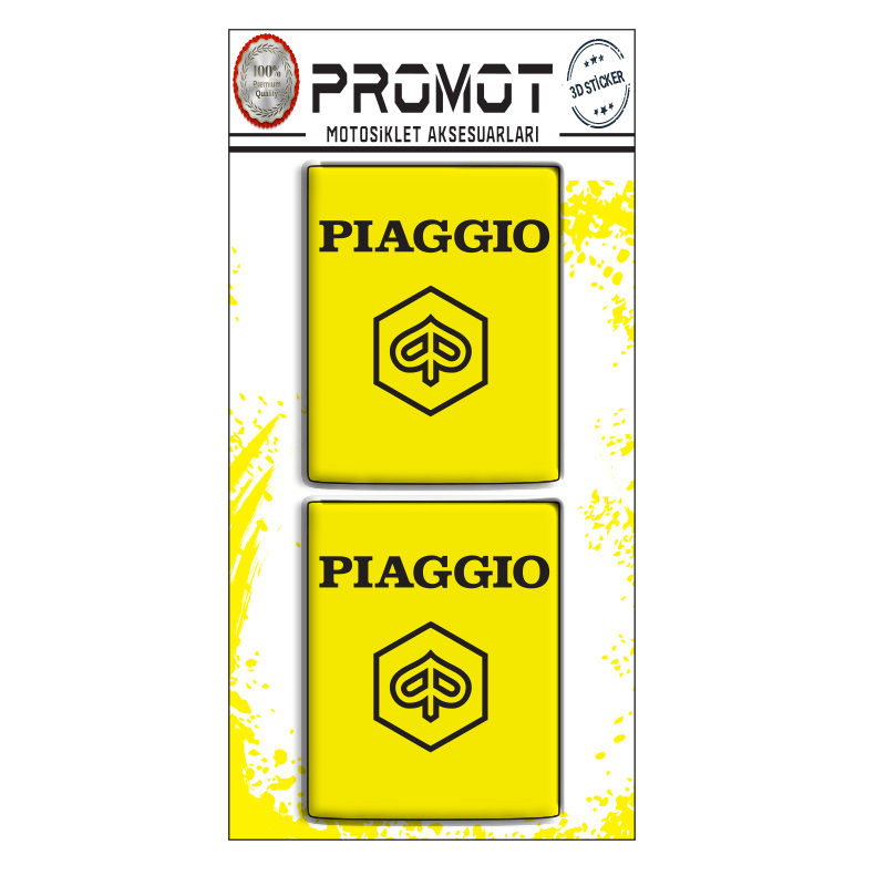 PİAGGİO UYUMLU 3D DAMLA LOGO  STİCKER 1