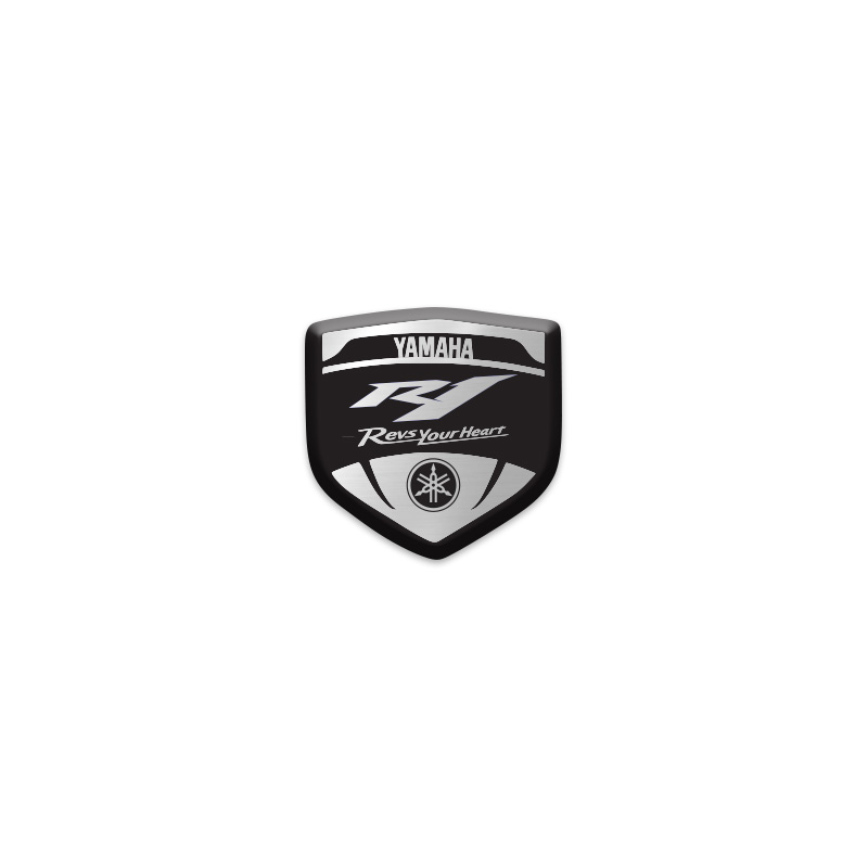 YAMAHA R1 LOGOLU 3D KABARTMALI SİPERLİK CAMI STİCKER 1