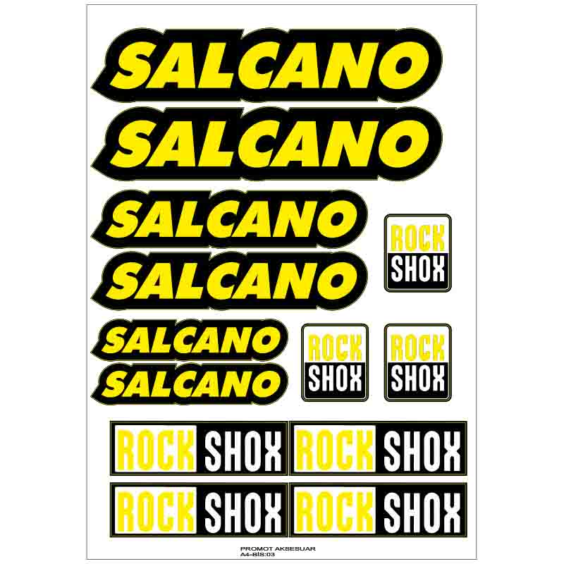 SALCANO BİSİKLET KADRO STİCKER SETİ 03