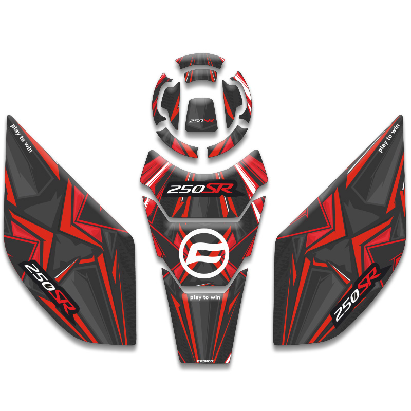 CF MOTO 250 SR TANK PAD SET (2016/ 2023) UYUMLU 08