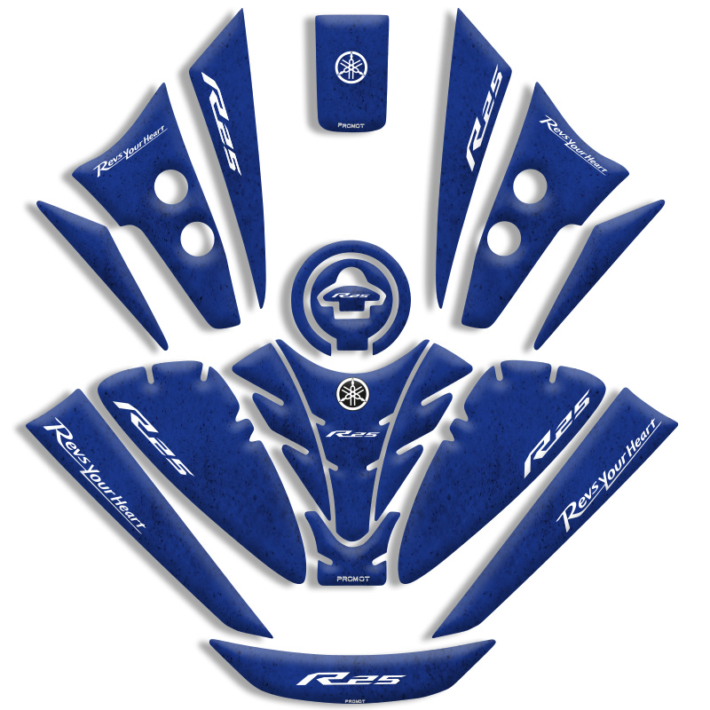 YAMAHA R25 TANK PAD FULL SET (2019/2024) UYUMLU 02