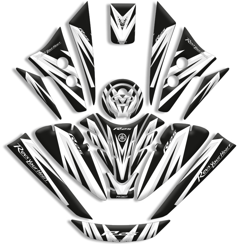 YAMAHA R25 TANK PAD FULL SET (2019/2024) UYUMLU 08